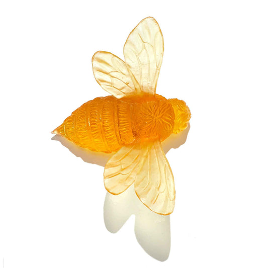 Bee (Wings Out) - Yellow - Glass artwork by Luke Jacomb