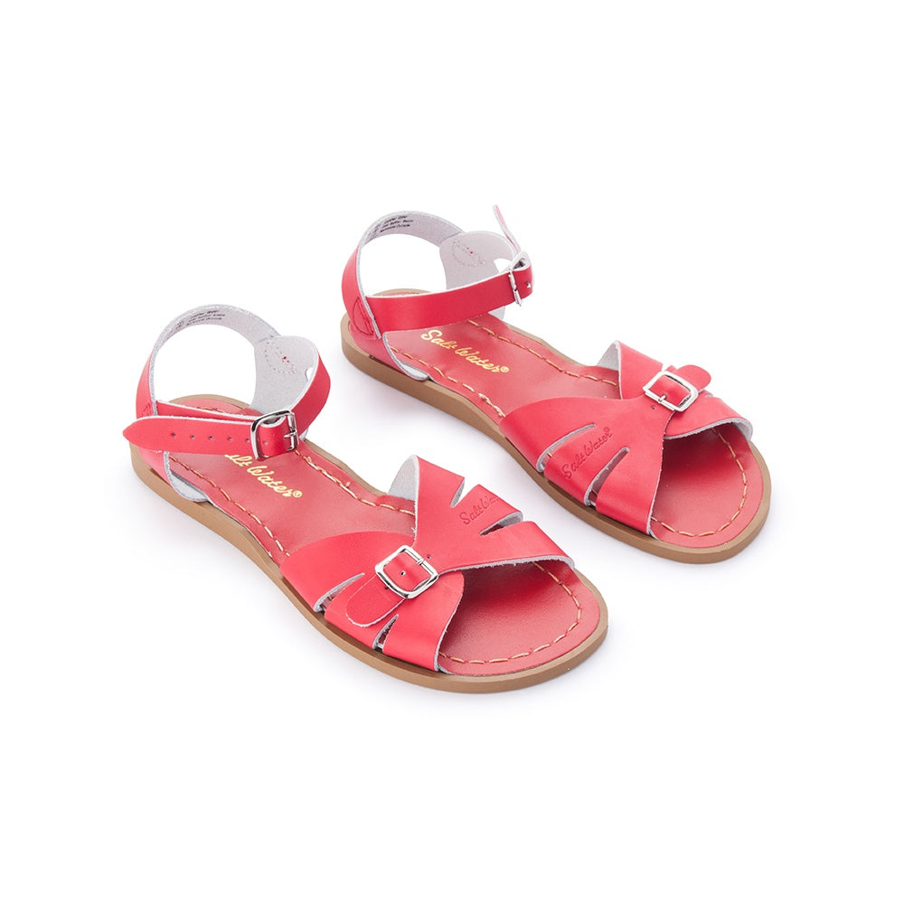 Red saltwater online sandals