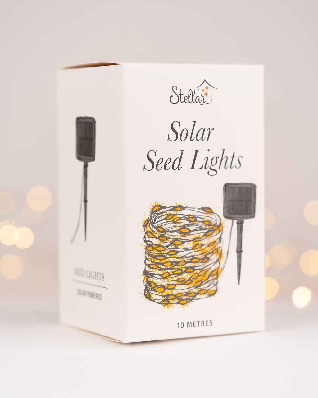 Silver Solar Seed Lights - 10m