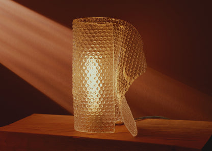 Glass ‘Bubble Wrap’ Lamp by Simon Lewis Wards