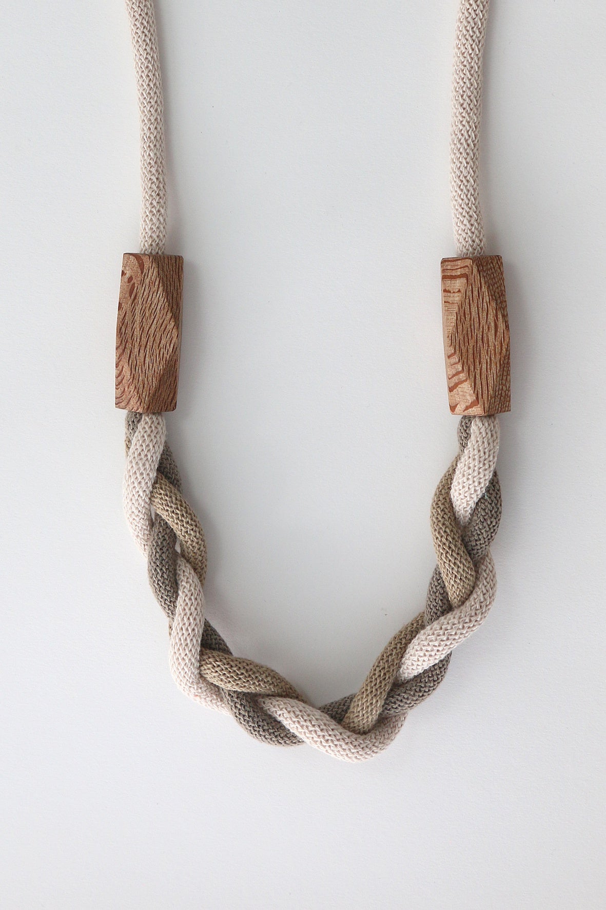 Twisted Rope Necklace - Beige