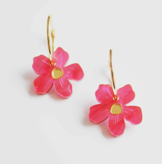 Wildflower Earrings - Fuchsia