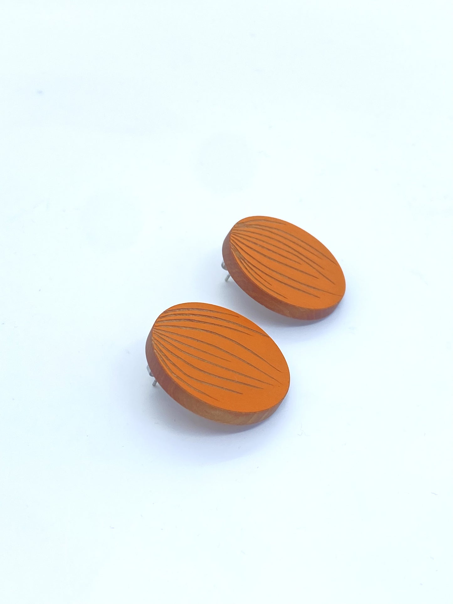 Statement Studs - Orange