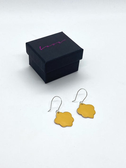 Fleur de Lis Earrings - Mustard