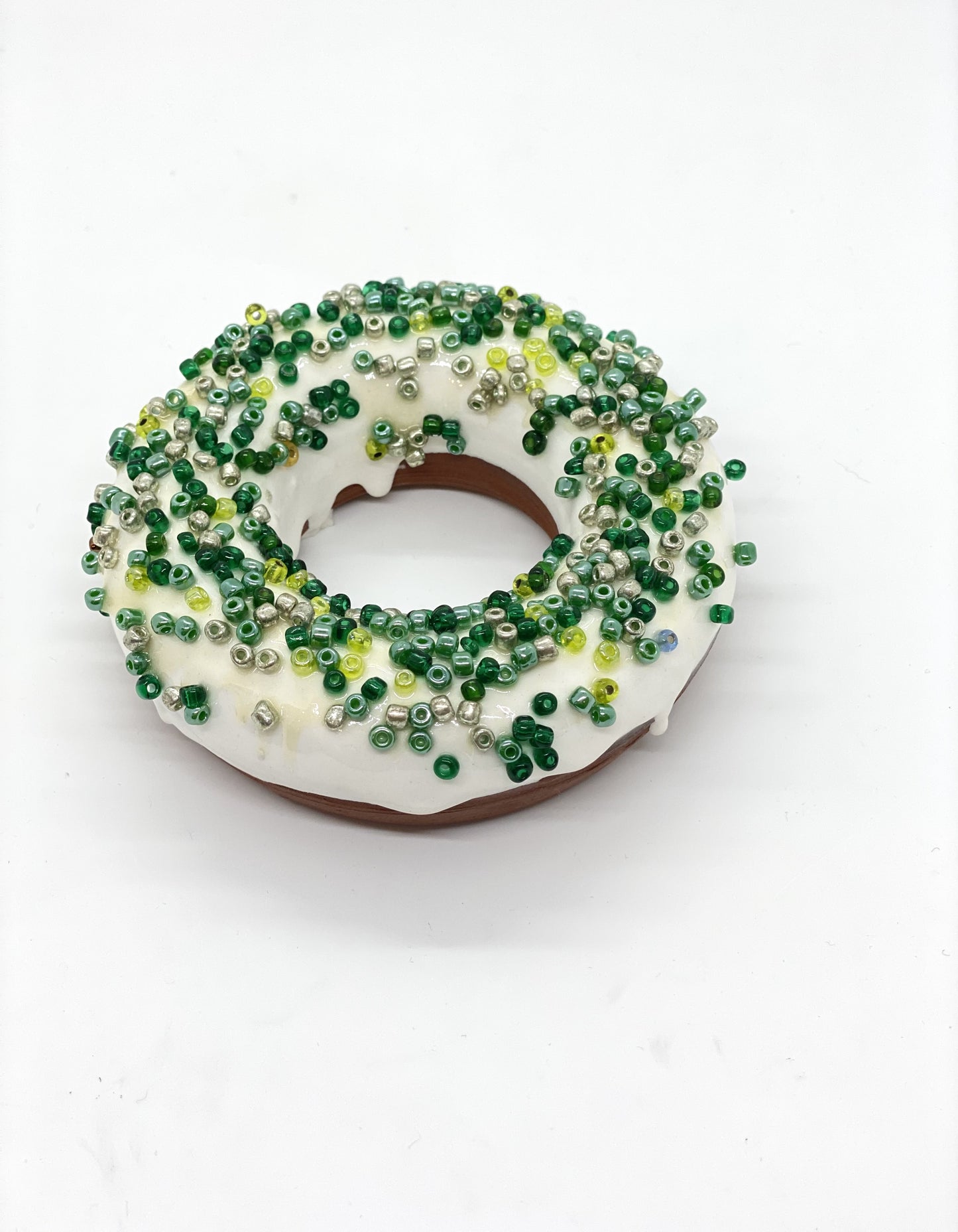 Doughnut Ceramic Art  - green