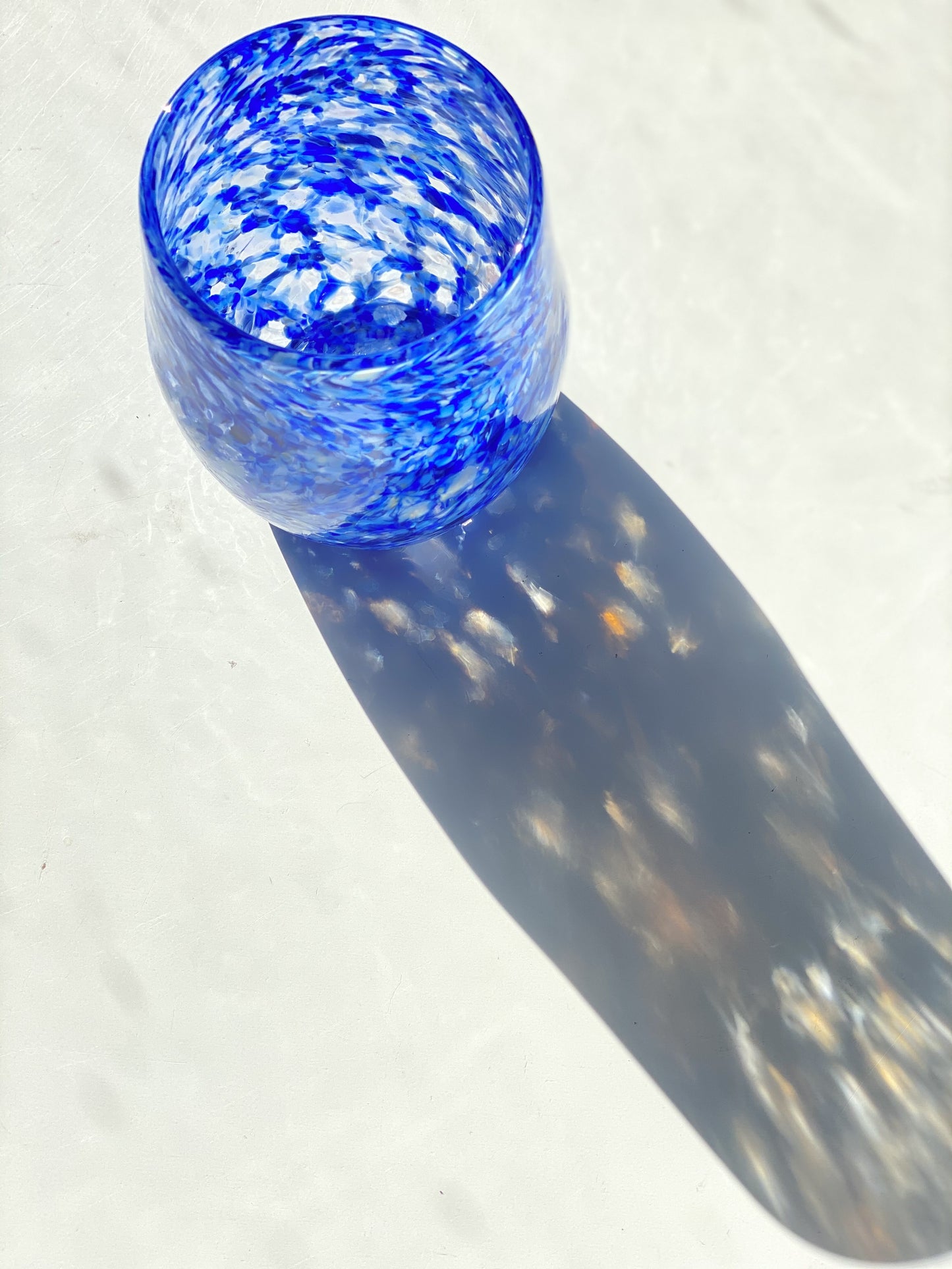 Handblown Glass Tumbler - Sky Blue