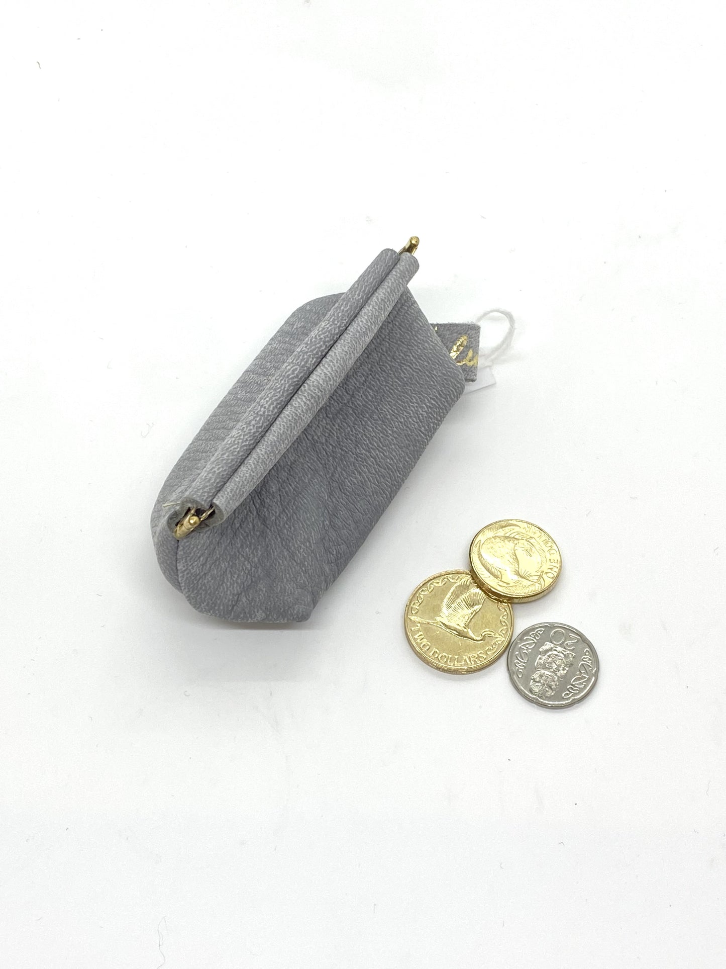 Magnetic Snap Pouch - Mini - Grey Suede