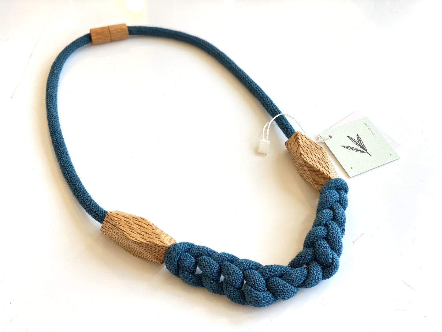 Knitted Necklace - Teal