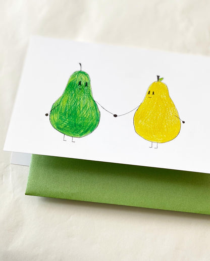 'Pear Pair' -  Illustrated Card by Jemimadidit