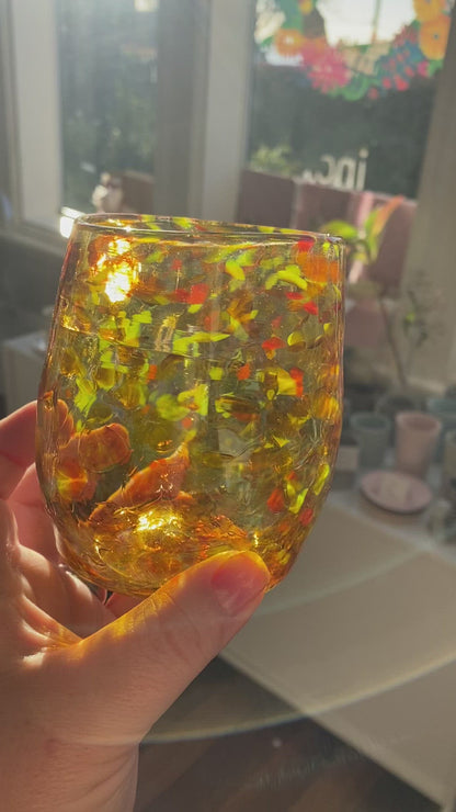Handblown Glass Tumbler - Oranges & Lemons