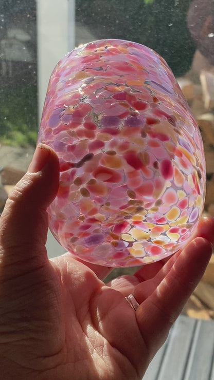 Handblown Glass Tumbler - Coral