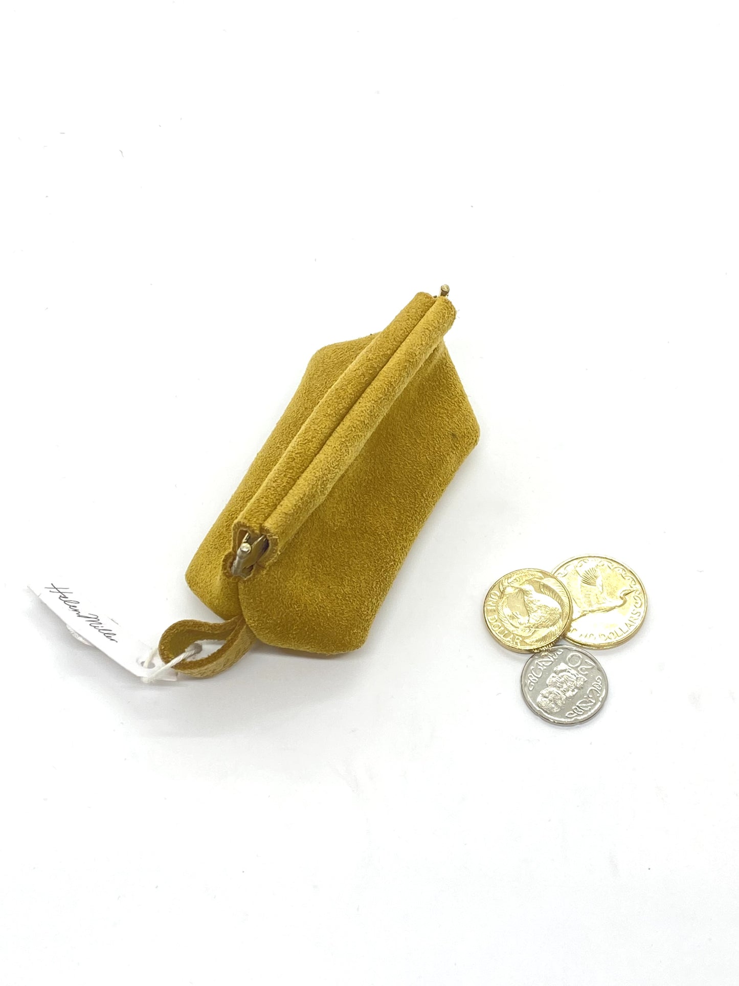 Magnetic Snap Pouch - Mini - Mustard Suede