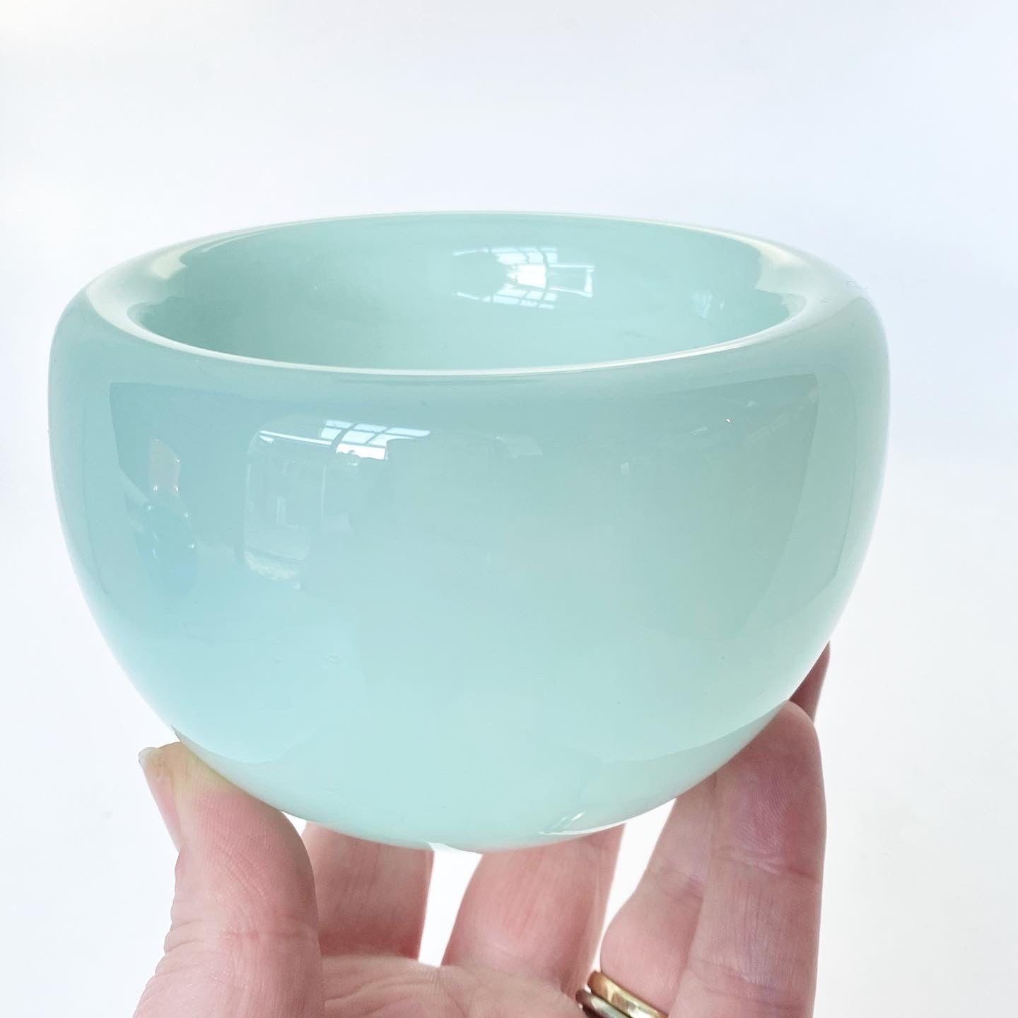 Handblown Glass Mini "Fulvio" Bowl - Duck Egg
