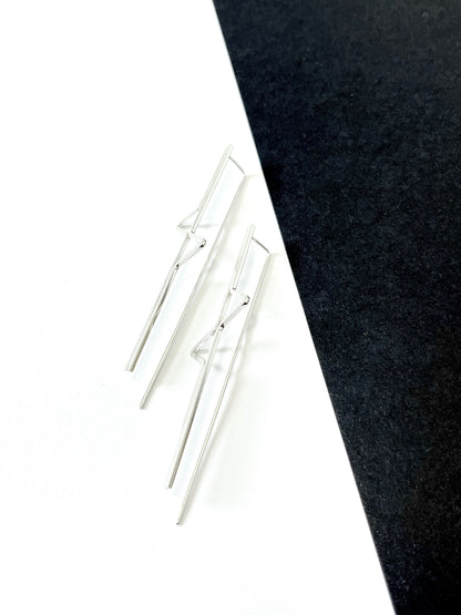 Long-Stem Triangle Threader Earrings