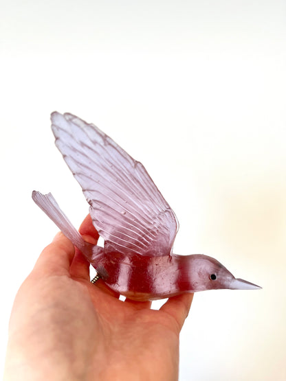 Bellbird / Korimako #2 (Wings Back) - Rose