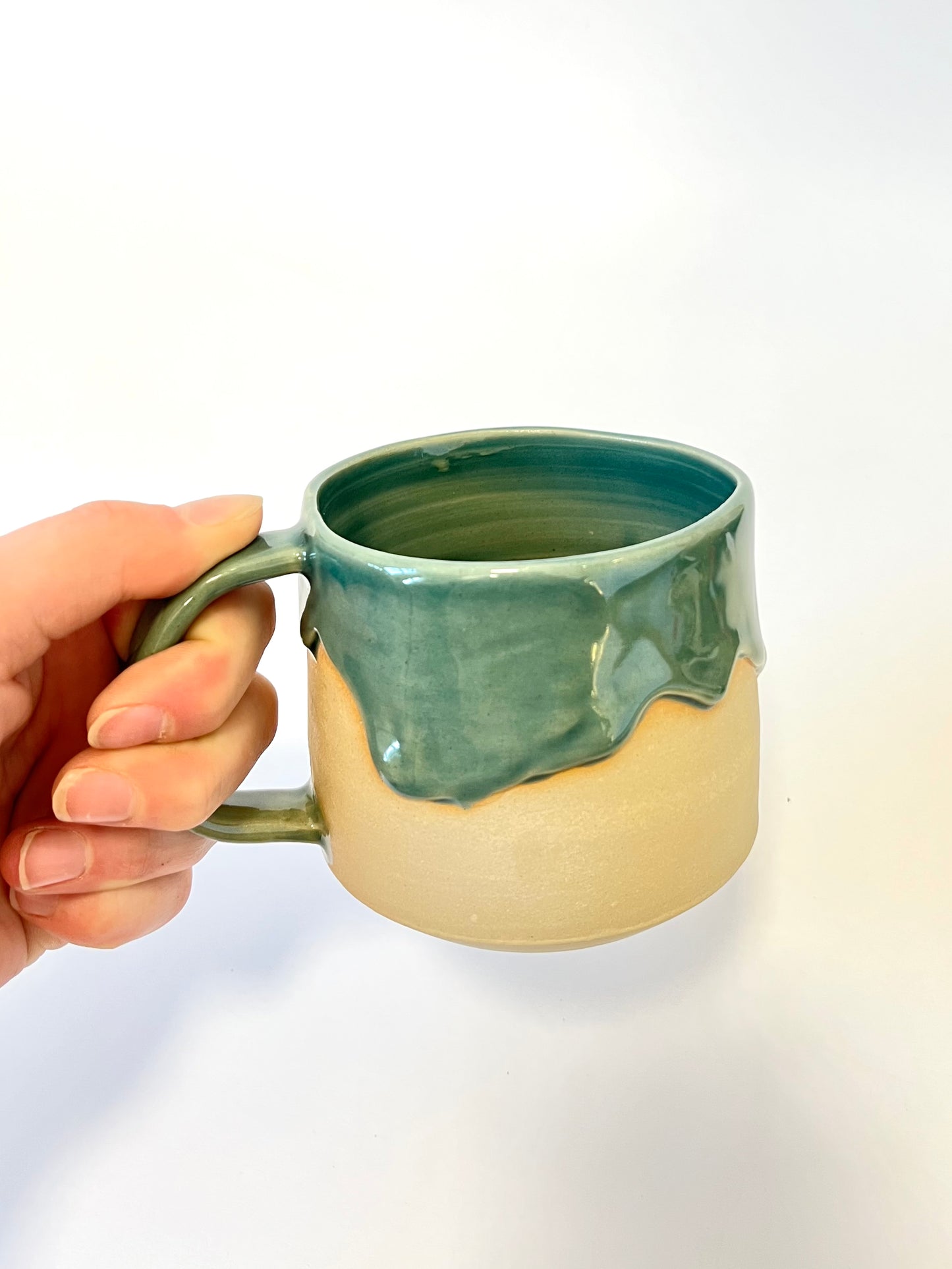 Ceramic "Drippy" Mug - Teal