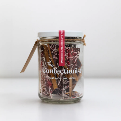 Easter Edition - Dark Chocolate Coconut & Raspberry Toffee - Jar, 200g