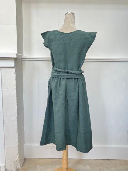 "Mollie" Dress - Greenstone Linen