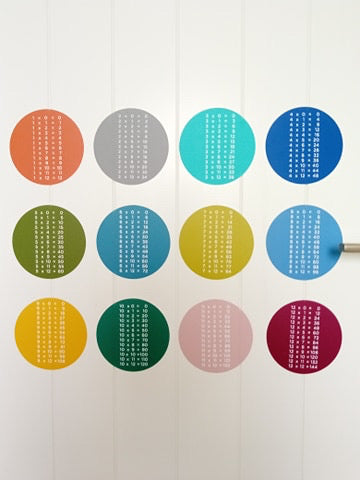Restickable Times-table Wall Dots