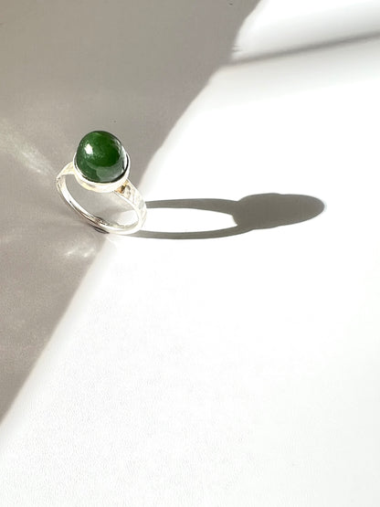 NZ Jade & Stirling silver ‘Bump Ring’ (RI-BU1)