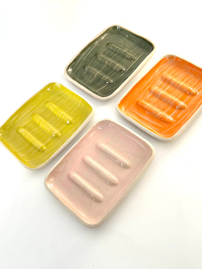 Ceramic Soap Dish - Orange