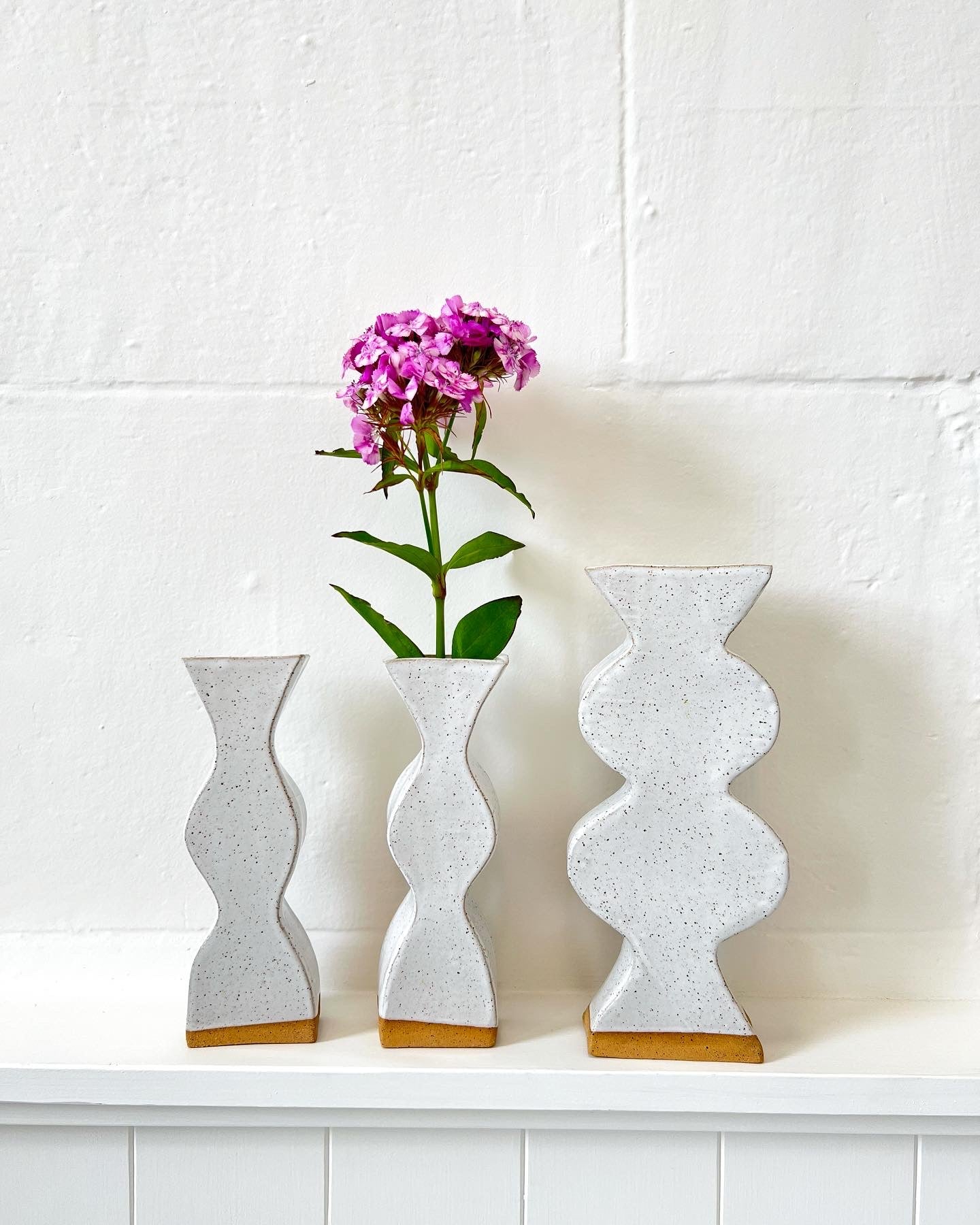 "Tribute" White Ceramic Vase - Large