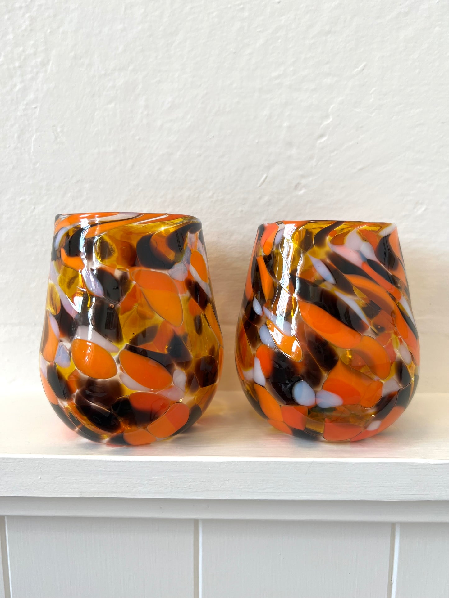 Handblown Glass Tumbler - ‘Retro’ limited edition