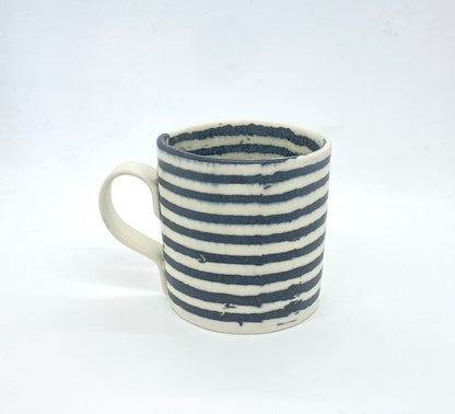 Ceramic Nerikomi Mug - Large - Black Stripes