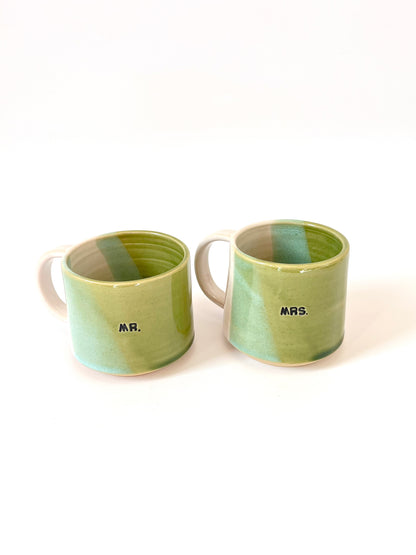 Ceramic "Mr." Mug - Green