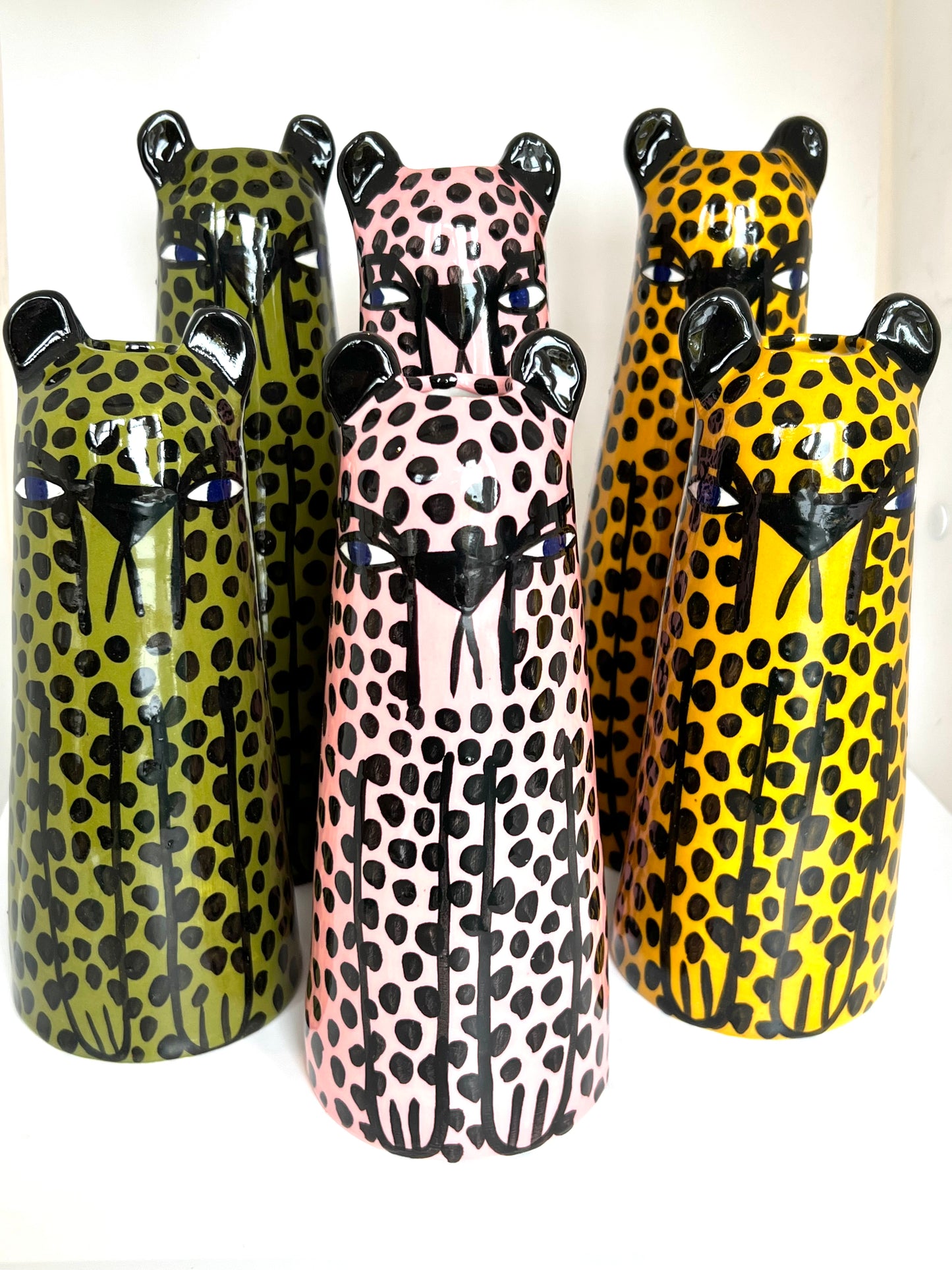 Green Cheetah Vase by Studio Soph