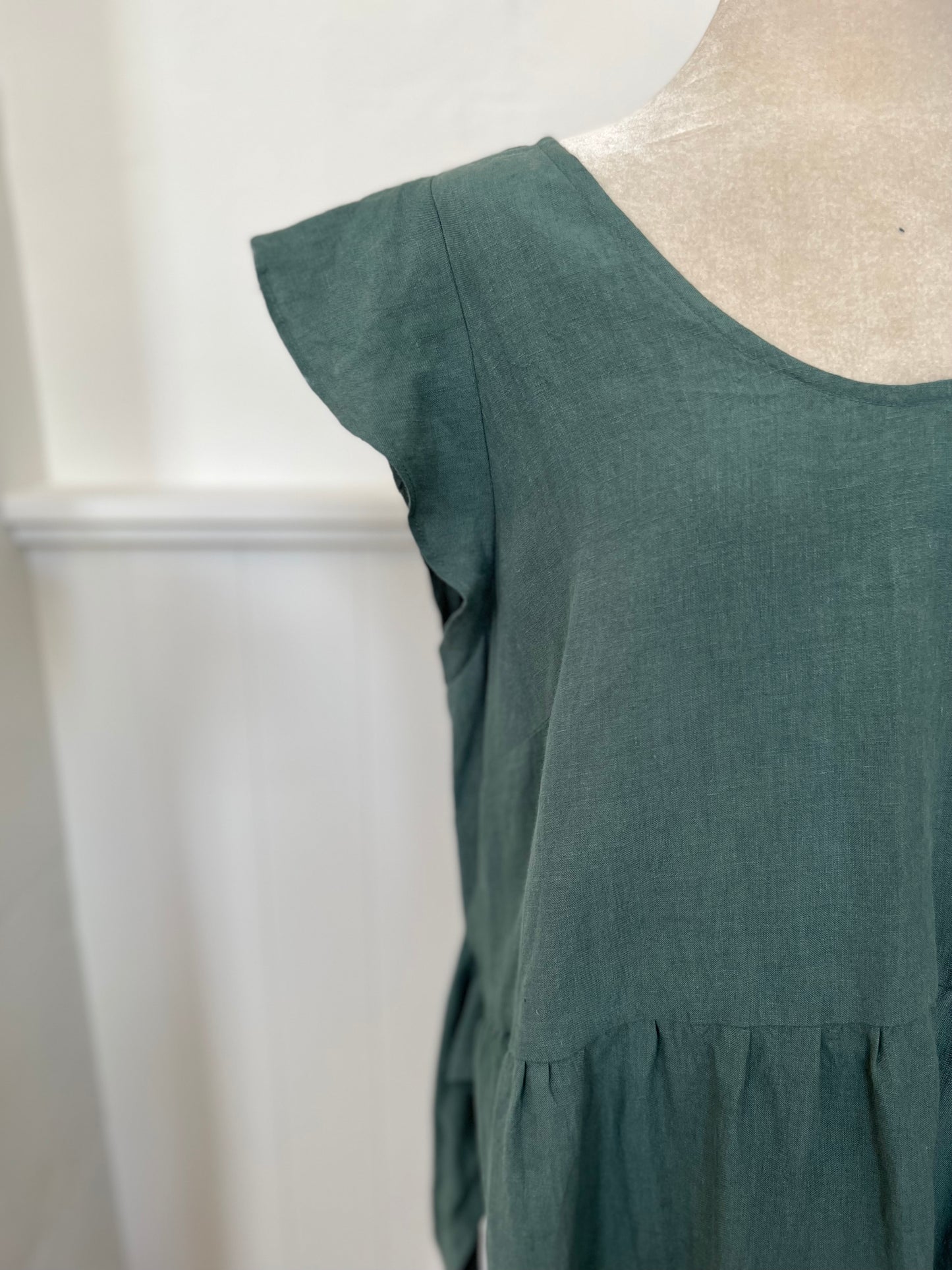 "Mollie" Dress - Greenstone Linen