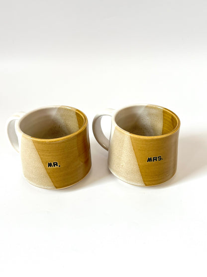 Ceramic "Mr." Mug - Ochre