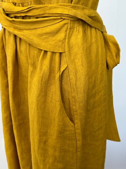 "Mollie" Dress - Marigold Linen