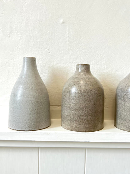 Handmade Ceramic Vase - 12cm - Grey