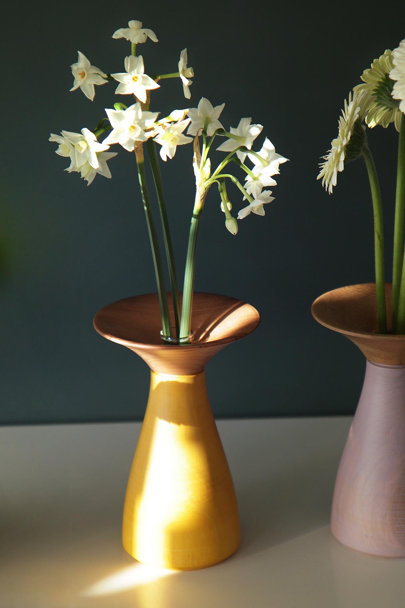 Rimu Tulip Vase - Mustard Yellow