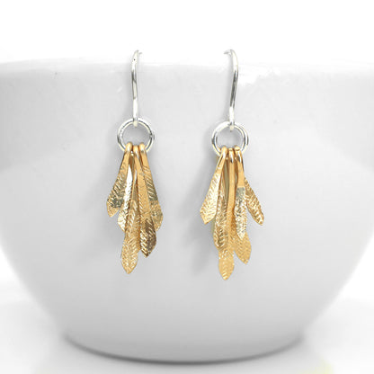 Flutter Drop Earrings - Gold