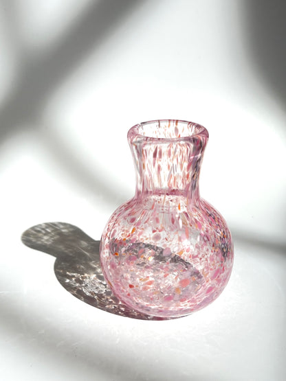 Handblown Glass Diffuser/Vase - Pinks with 2cm Opening