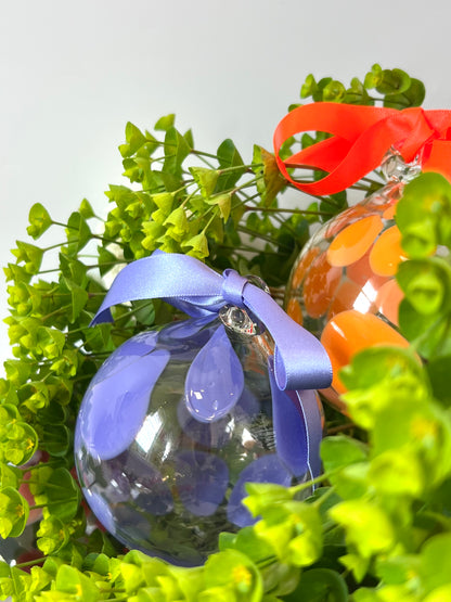 Handblown Glass Christmas Bauble - Periwinkle