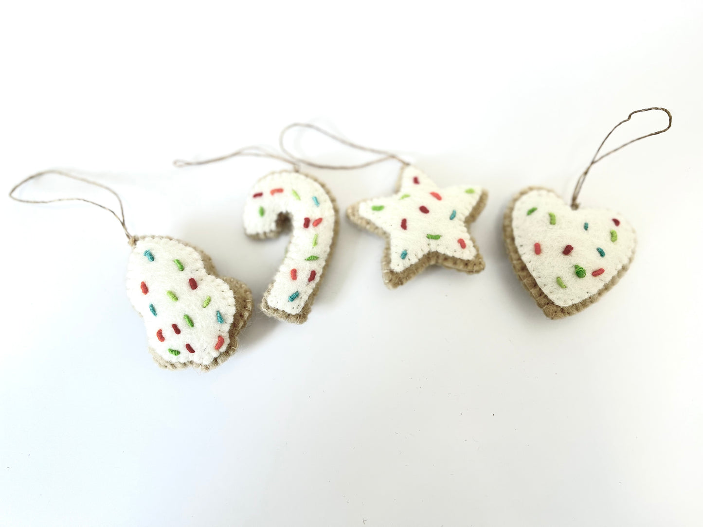 Felted Christmas Cookie Ornament - Assorted Shapes
