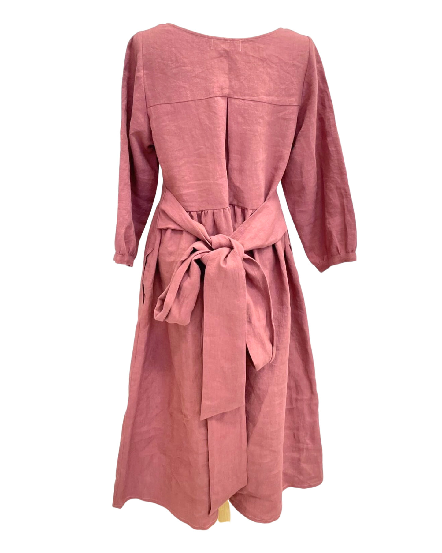 Long Sleeve Mollie Dress - Rouge Linen
