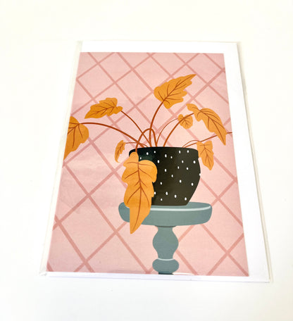 Greeting Card - Blush Plant Stand