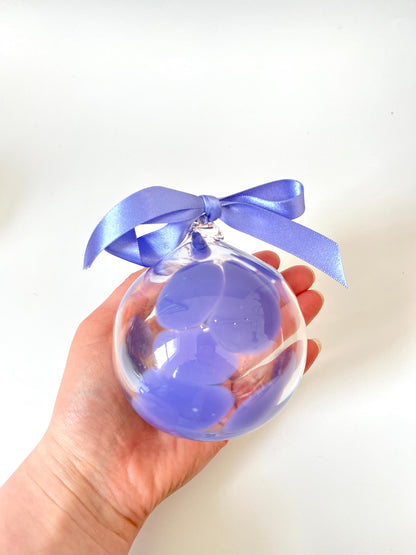 Handblown Glass Christmas Bauble - Periwinkle