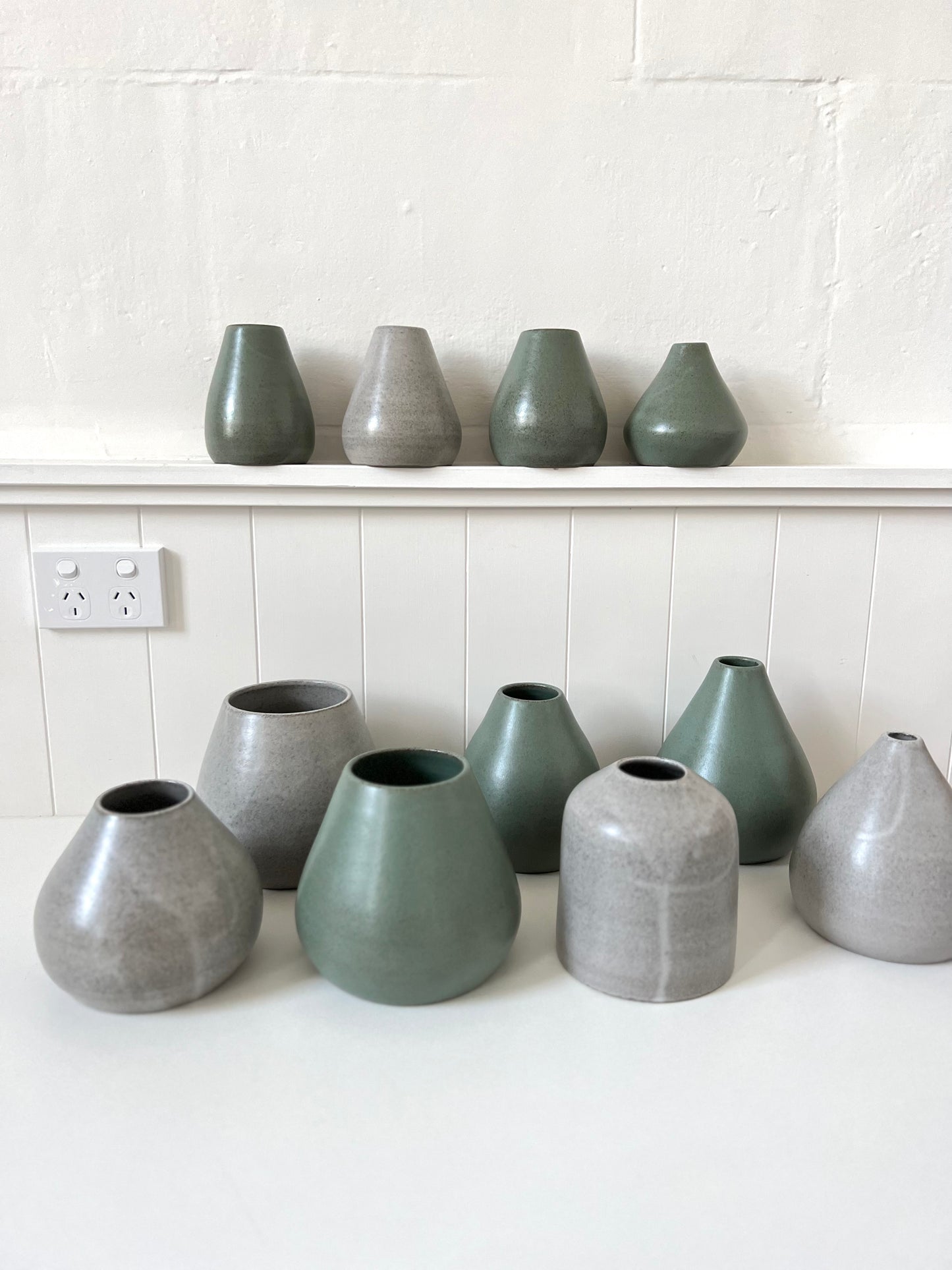 Handmade Ceramic Vase - Small - Grey