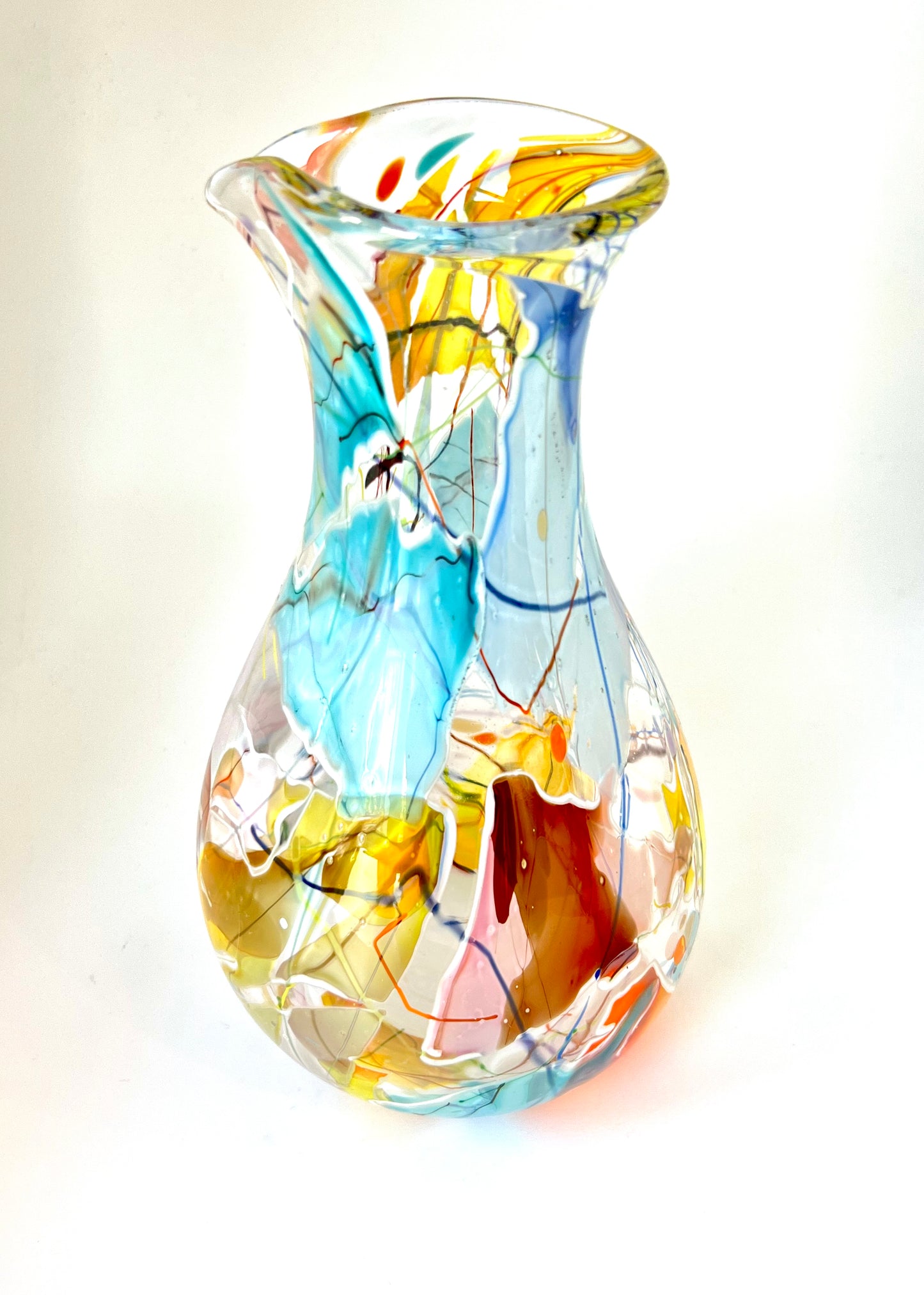 Handblown Glass Carafe - Shard 26H x 14W