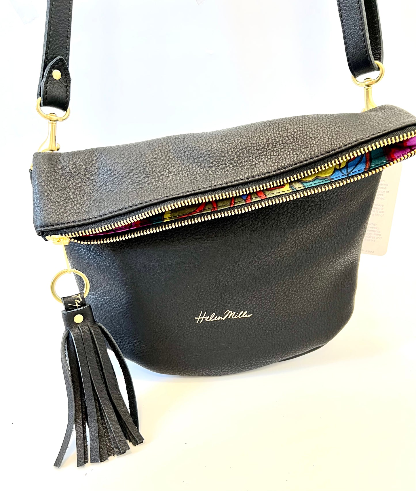 Mini Slouch - Black Leather