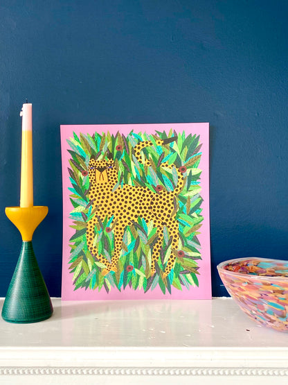 Cheetah In The Jungle Print - A3