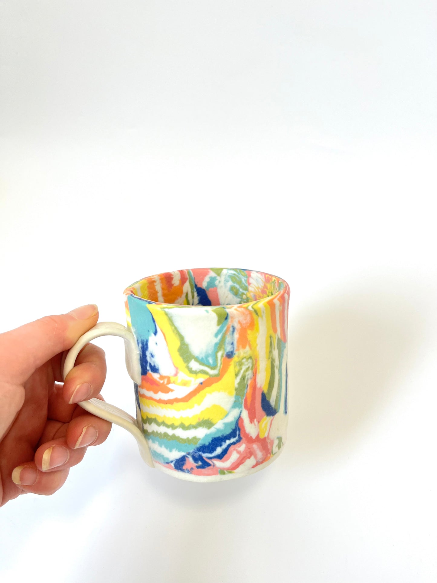 Ceramic Nerikomi Mug - Small - Rainbow (Mixed)