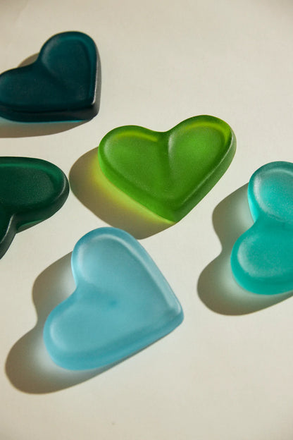 "Glo Heart" in Glass - Emerald