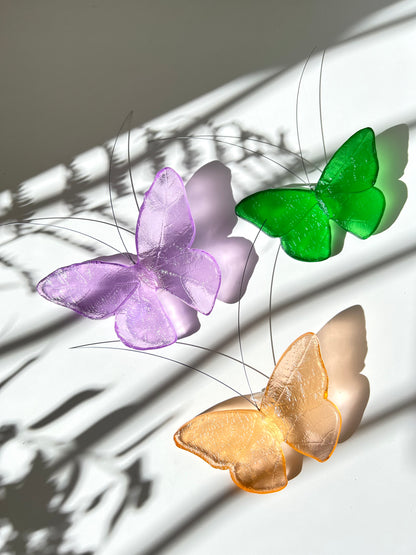 Glass Monarch / Kakahu Butterfly - Fuchsia