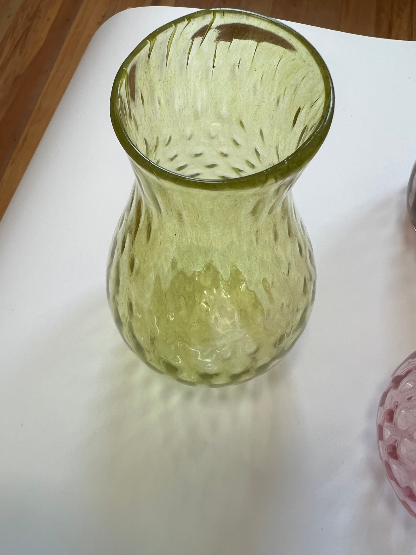 Special Edition Handblown Glass Vase - Olive